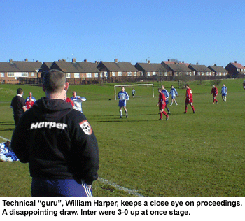 Billy Harper watches on at Ryhope.