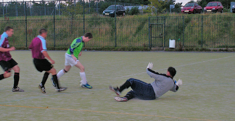 Another poor decision for Logan meant that Adam Foster chipped the ball over him in Hendon's 4-2 win against Downhill.