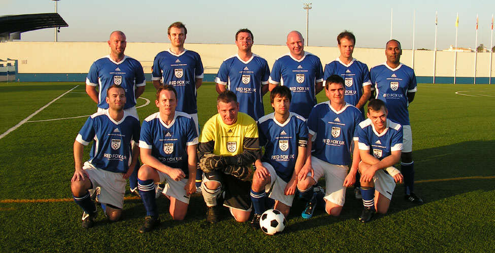 The team lined up before the controversial win over FC Ferreiras.