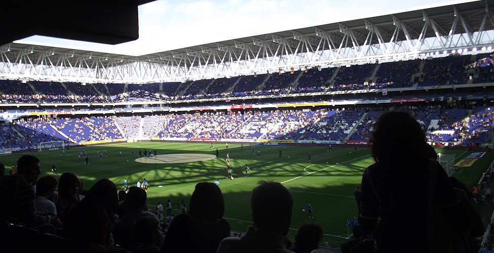 Espanyol Stadium, not too different from Downhill.