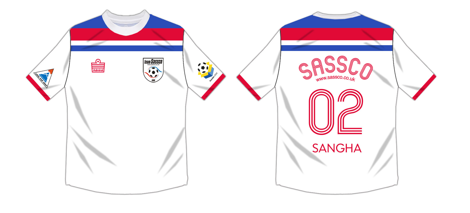 Admiral “England” shirt for the Sweden Tour and Lava Cup participation